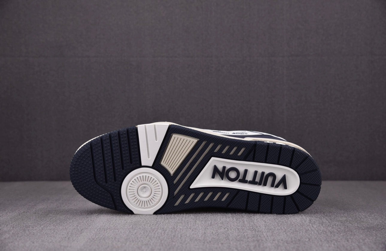 Louis Vuitton Trainer #54 Signature White Marine