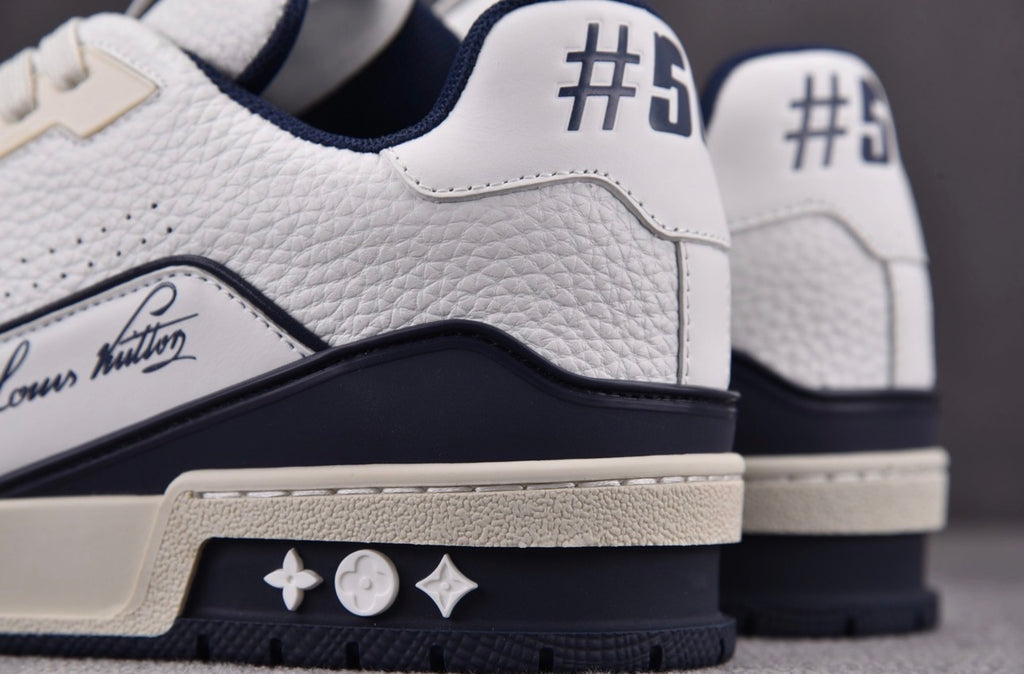 Louis Vuitton Trainer #54 Signature White Marine