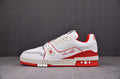 Louis Vuitton Trainer #54 Signature White Red