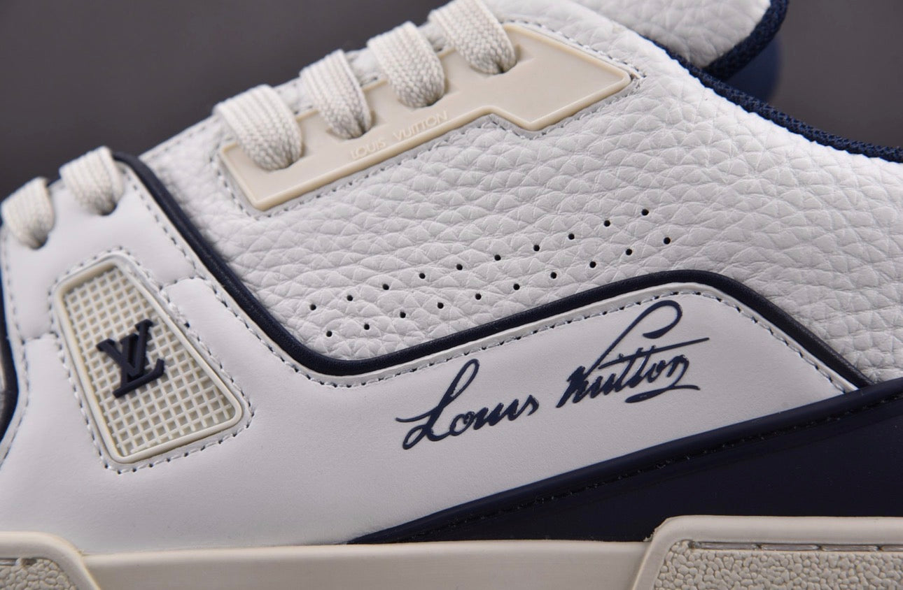 Louis Vuitton Trainer #54 Signature White Marine
