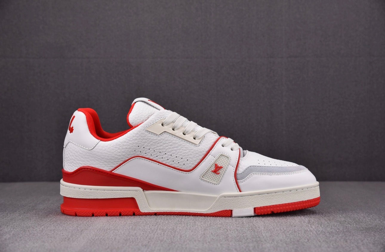 Louis Vuitton Trainer #54 Signature White Red