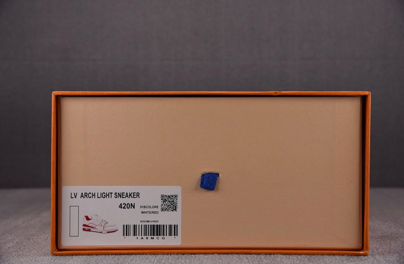Louis Vuitton Trainer #54 Signature White Red