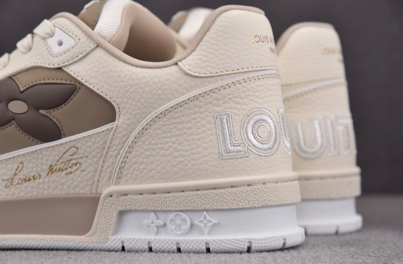 Louis Vuitton LV Trainer Monogram Flower Beige