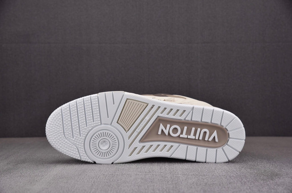 Louis Vuitton LV Trainer Monogram Flower Beige