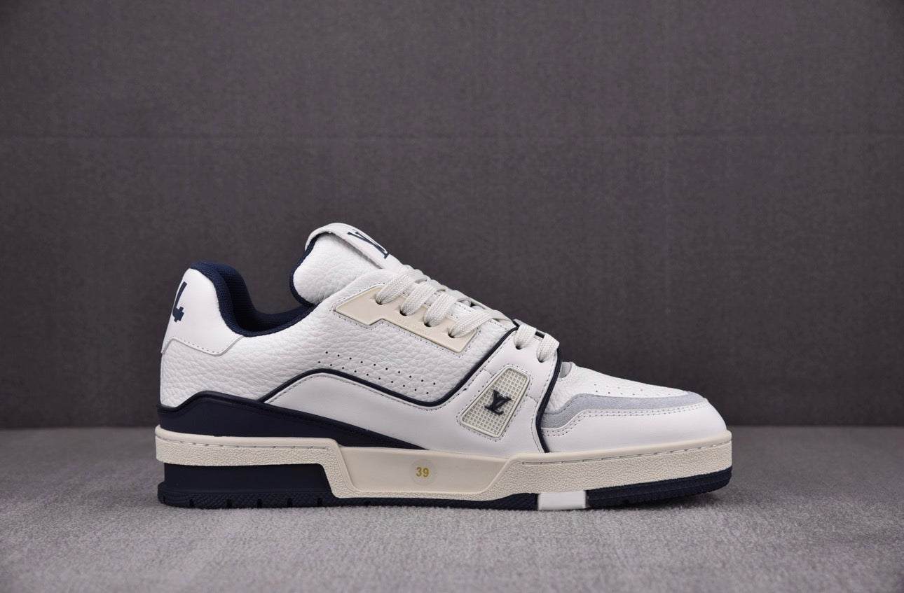 Louis Vuitton Trainer #54 Signature White Marine