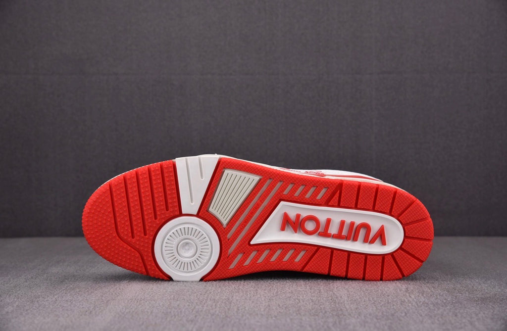 Louis Vuitton Trainer #54 Signature White Red