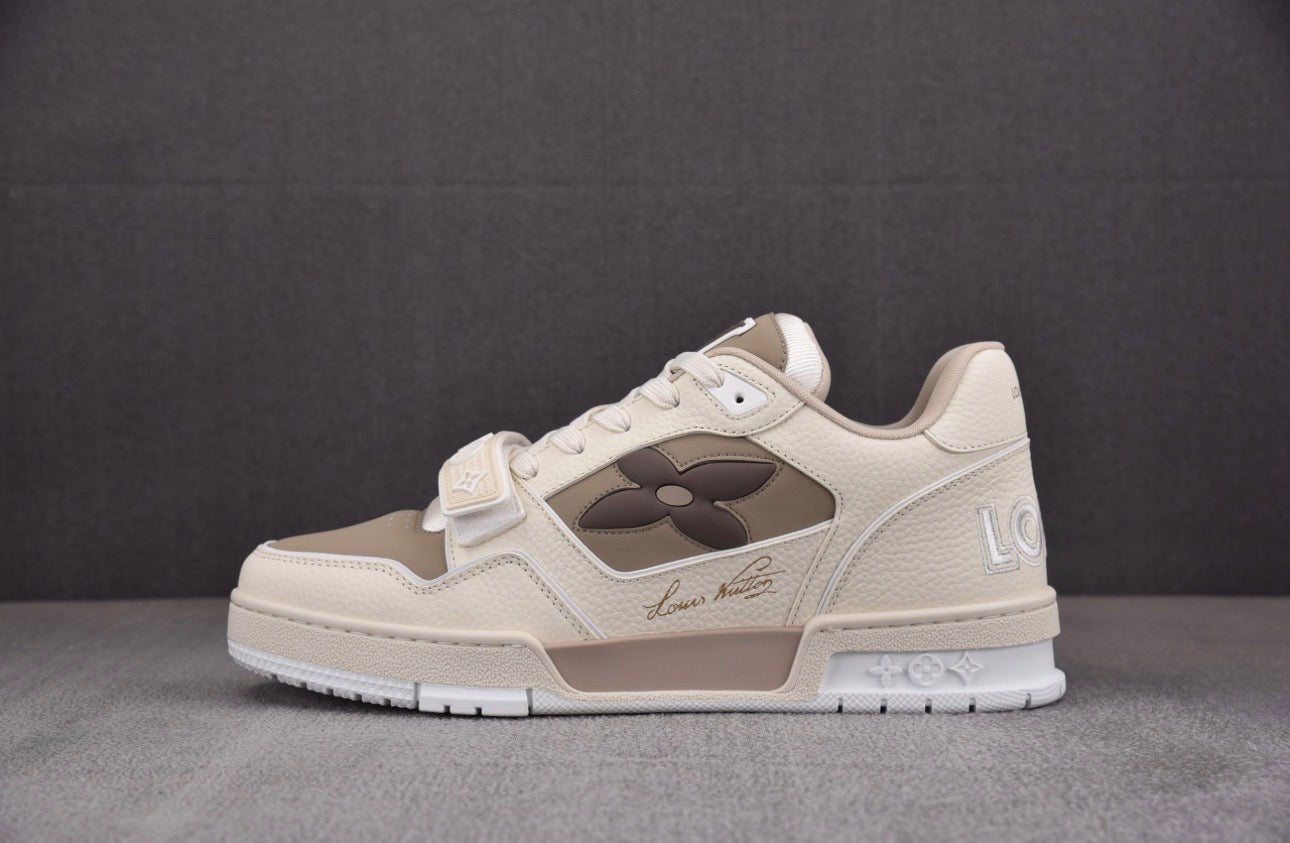 Louis Vuitton LV Trainer Monogram Flower Beige