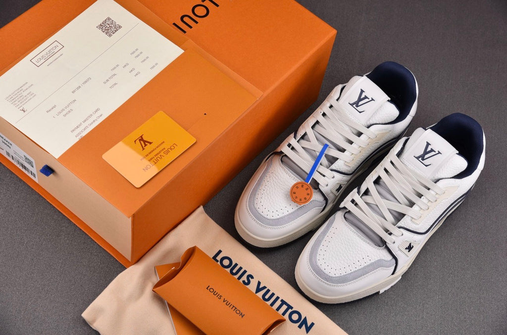 Louis Vuitton Trainer #54 Signature White Marine