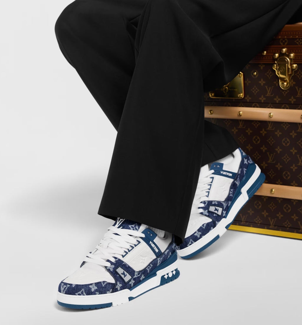 Louis Vuitton LV Trainer White Blue