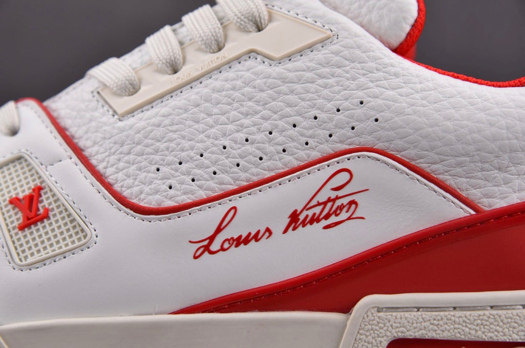 Louis Vuitton Trainer #54 Signature White Red