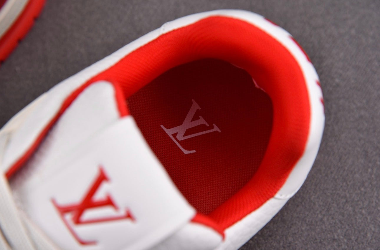 Louis Vuitton Trainer #54 Signature White Red