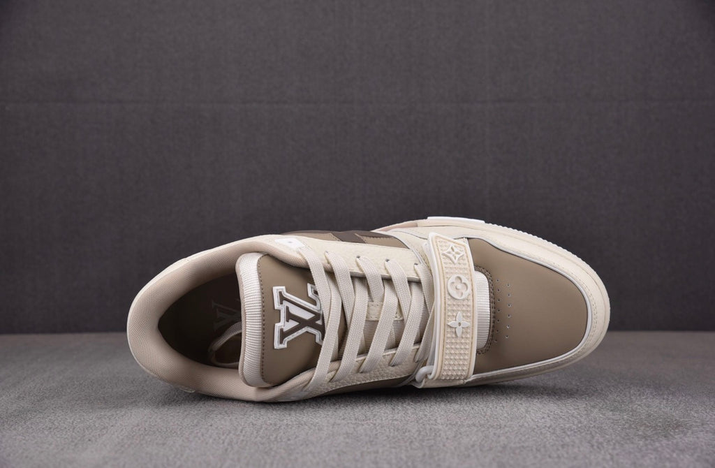 Louis Vuitton LV Trainer Monogram Flower Beige