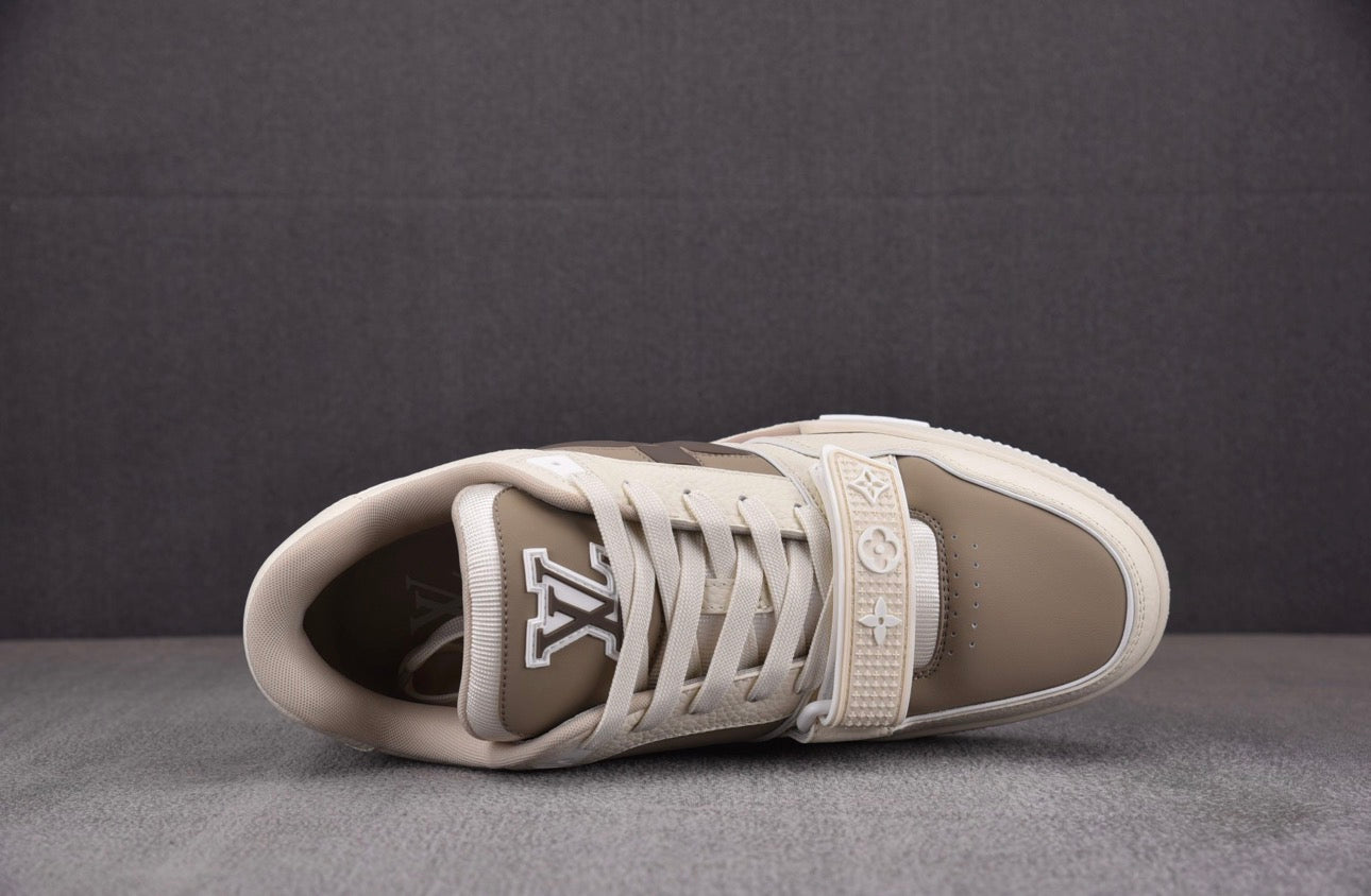 Louis Vuitton LV Trainer Monogram Flower Beige